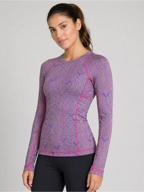 lululemon athletica Purple/Pink Long-Sleeve Seam Detail Top